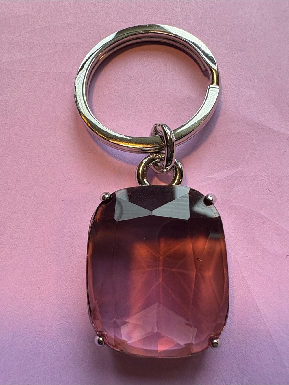Coach Vintage Purple Faceted Jewel Key Ring